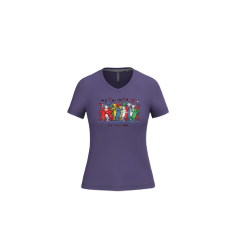 Cantal Shop | TEE SHIRT FILLE LES CANTALOUSES FIESTA VIOLET