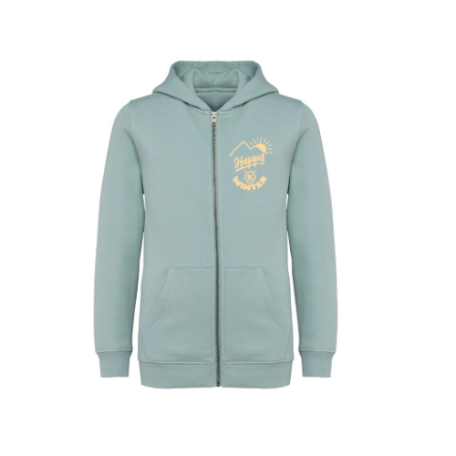 Cantal Shop | SWEAT ZIP TOTAL CAPUCHE HAPPY WINTER VERT SAUGE