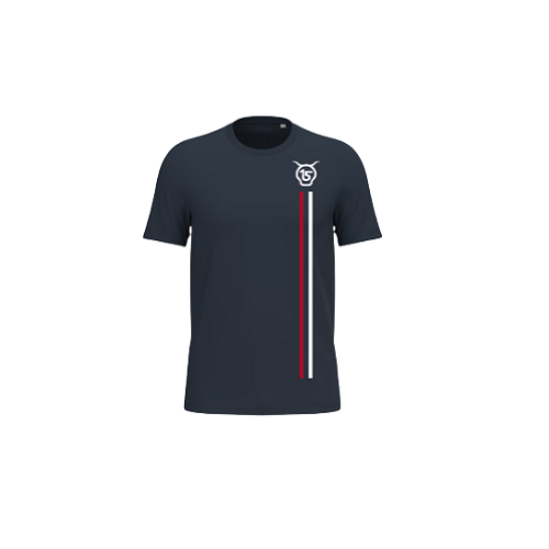 Cantal Shop | TEE SHIRT BANDES BBR VERTICAL BLEU MARINE