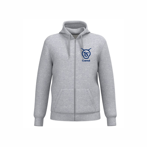 Cantal Shop | SWEAT ZIP CAPUCHE SALERS 15 GRIS