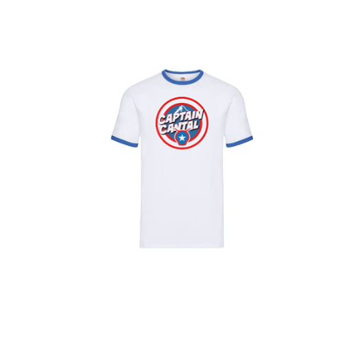 Cantal Shop | TEE SHIRT CAPTAIN CANTAL COL BLEU BLANC