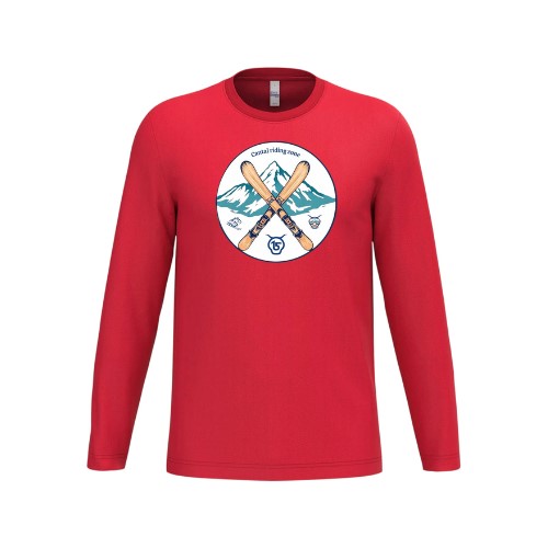 Cantal Shop | TEE SHIRT MANCHES LONGUES PATCH RD SKI ROUGE
