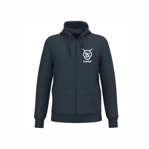 Cantal Shop | SWEAT ZIP CAPUCHE SALERS 15 BLEU MARINE