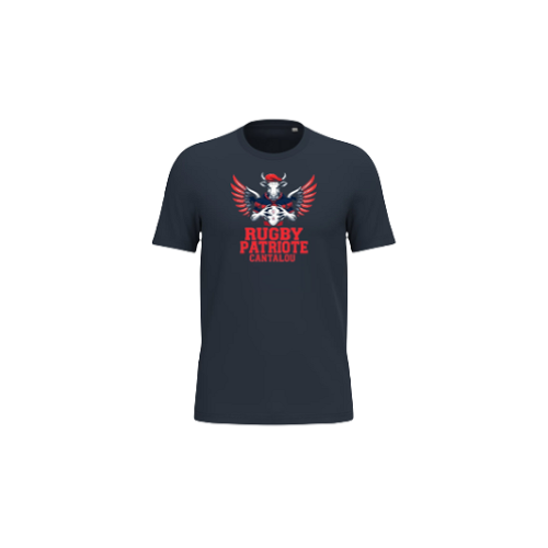 Cantal Shop | TEE SHIRT RUGBY PATRIOTE BLEU MARINE