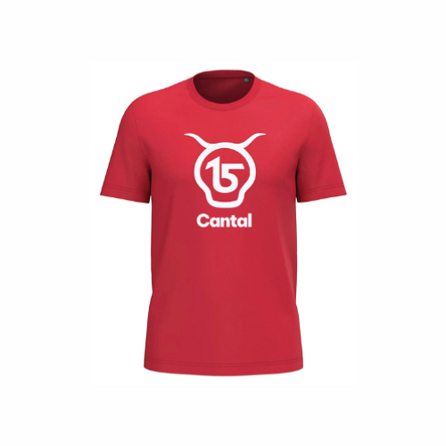 Cantal Shop | TEE SHIRT MANCHES COURTES SALERS 15 ROUGE
