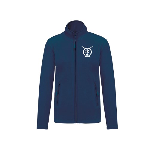 Cantal Shop | POLAIRE MANCHES LONGUES FLOCON COEUR BLEU MARINE