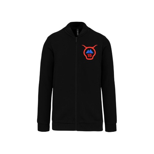 Cantal Shop | SWEAT ZIP COL ROND TETE 15 TRIANGLE COEUR NOIR