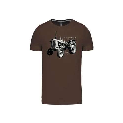 Cantal Shop | TEE SHIRT TRACTEUR MARRON