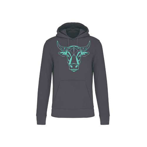 Cantal Shop | SWEAT CAPUCHE TETE TRAITS BLEU MARINE