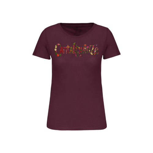 Cantal Shop | TEE SHIRT CANTAL QUINZE FLEURI BORDEAUX