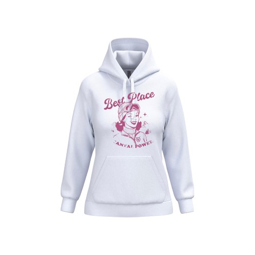 Cantal Shop | SWEAT CAPUCHE PIN'UP BLANC