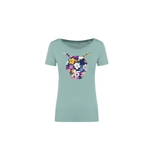 Cantal Shop | TEE SHIRT FILLE TETE FLORAL SAGE