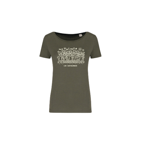 Cantal Shop | TEE SHIRT FEMME CANTALOU FIESTA KAKI