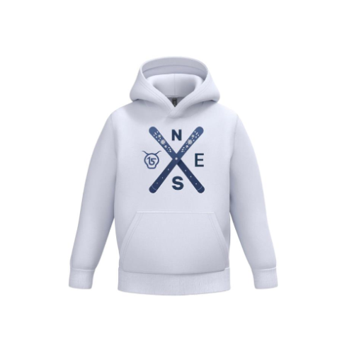 Cantal Shop | SWEAT CAPUCHE SKI CROIX TORSE BLANC
