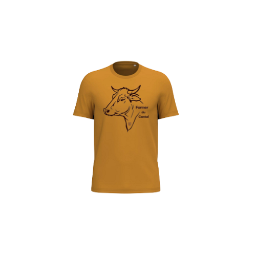 Cantal Shop | TEE SHIRT FARMER DU CANTAL TORSE MOUTARDE