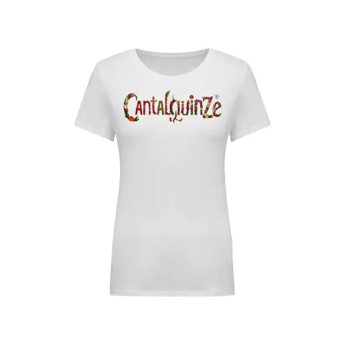 Cantal Shop | TEE SHIRT CANTAL QUINZE FLEUR TORSE BLANC 