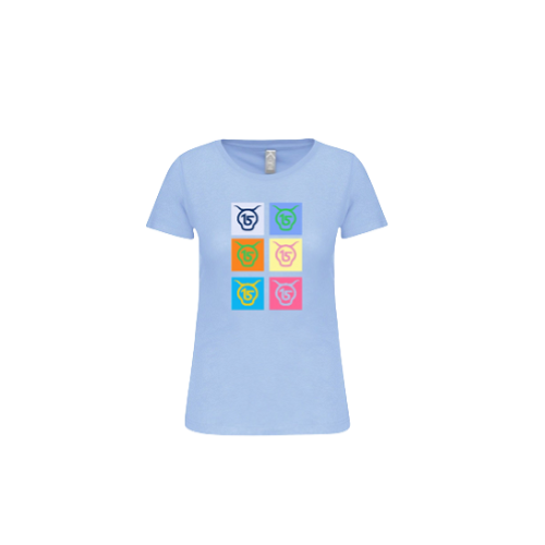 Cantal Shop | TEE SHIRT FILLE WHAROL BLEU CIEL