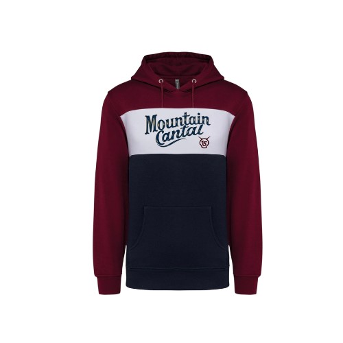 Cantal Shop | SWEAT CAPUCHE MOUNTAIN BORDEAUX / MARINE