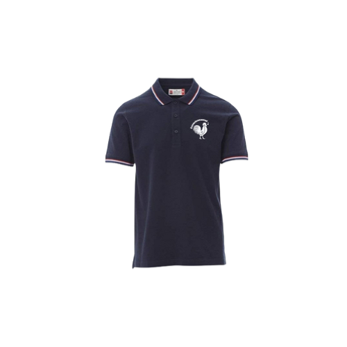 Cantal Shop | POLO MANCHES COURTES COCORICO COEUR BLEU MARINE