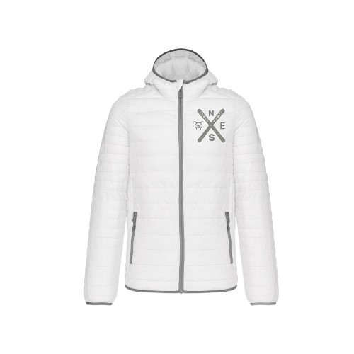 Cantal Shop | DOUDOUNE MANCHES LONGUES CAPUCHE SKI CROIX COEUR BLANC