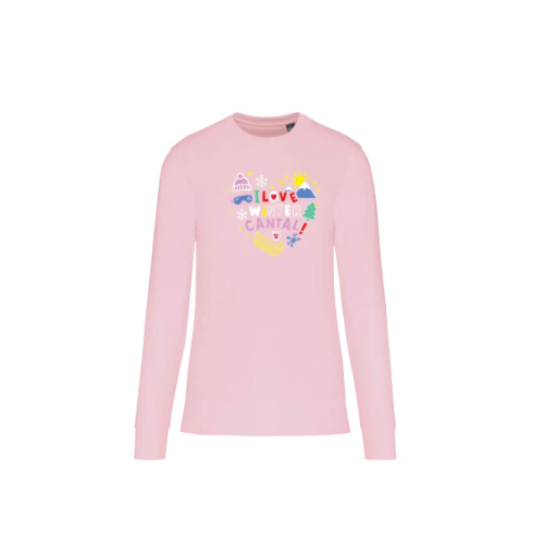 Cantal Shop | SWEAT COL ROND I LOVE WINTER ROSE
