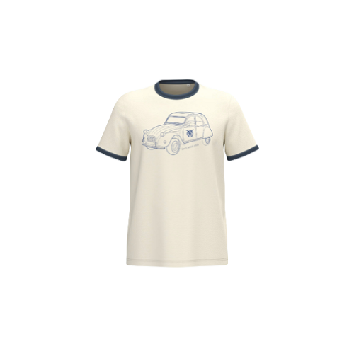 Cantal Shop | TEE SHIRT 2CV TORSE BEIGE