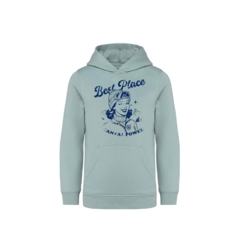Cantal Shop | SWEAT CAPUCHE PIN'UP VERT SAUGE