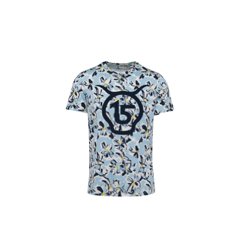Cantal Shop | TEE SHIRT CANTALWAI TROPICAL BLANC/BLEU