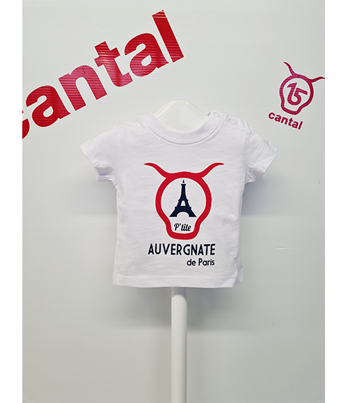 Cantal Shop | TEE-SHIRT BÉBÉ P'TITE AUVERGNATE DE PARIS