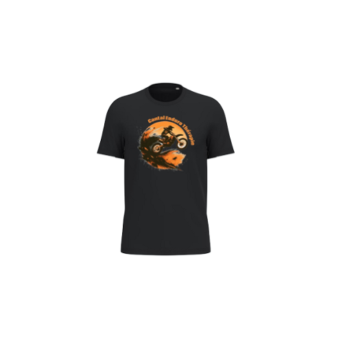 Cantal Shop | TEE SHIRT PATCH ENDURO NOIR