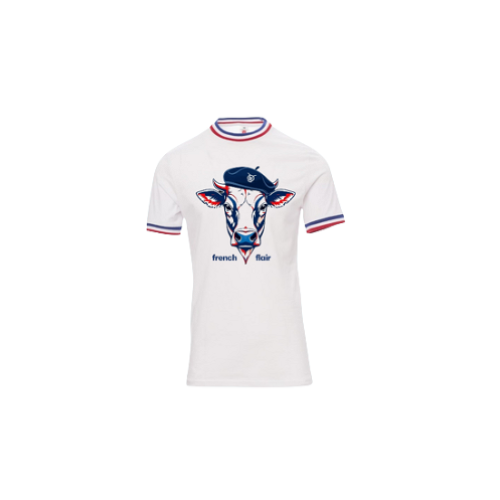 Cantal Shop | TEE SHIRT FRENCH FLAIR TORSE BLANC