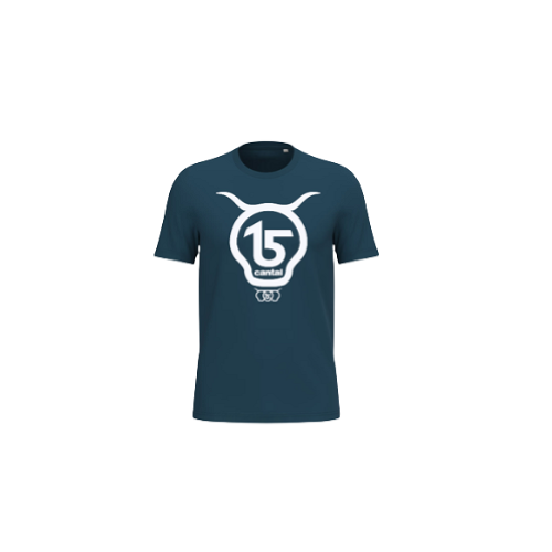 Cantal Shop | TEE SHIRT TETE BLANCHE TORSE PEACOCK BLUE