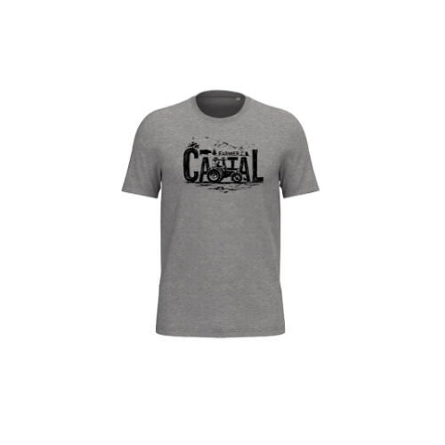 Cantal Shop | TEE SHIRT FARMER DU CANTAL TACTEUR GRIS CHINE