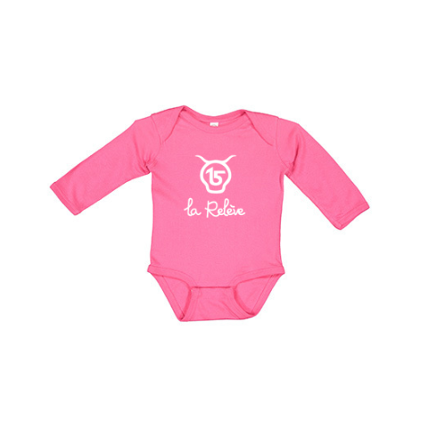 Cantal Shop | BODY MANCHES LONGUES BEBE FUSCHIA