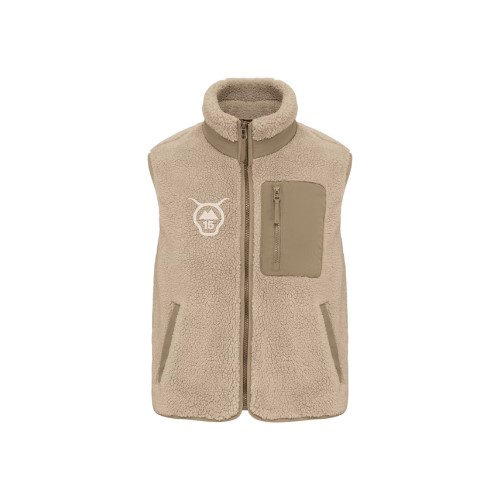 Cantal Shop | DOUDOUNE SHERPA SANS MANCHES TETE 15 TRIANGLE BEIGE