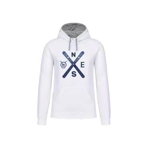Cantal Shop | SWEAT CAPUCHE SKI CROIX BLANC