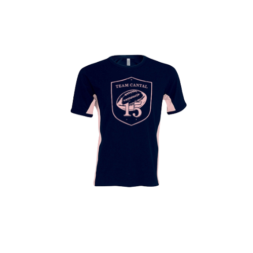 Cantal Shop | TEE SHIRT BICOLORE TEAM CANTAL BLEU MARINE/ROSE