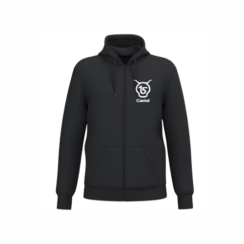 Cantal Shop | SWEAT ZIP CAPUCHE SALERS 15 NOIR
