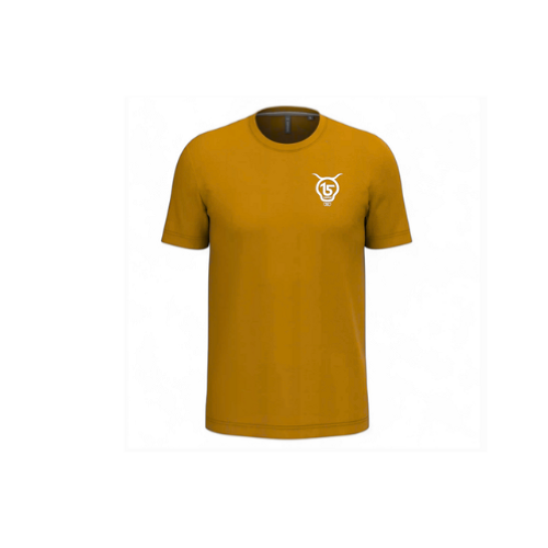 Cantal Shop | TEE SHIRT HOMME TETE COEUR ET DOS JAUNE
