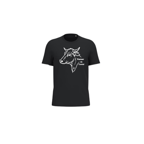 Cantal Shop | TEE SHIRT FARMER DU CANTAL TORSE NOIR