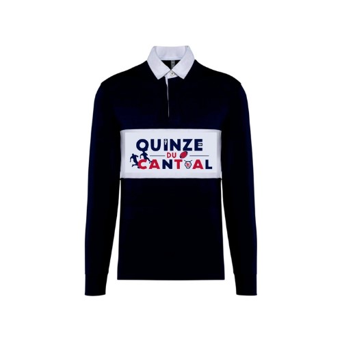 Cantal Shop | POLO MANCHES LONGUES QUINZE DU CANTAL BLEU MARINE