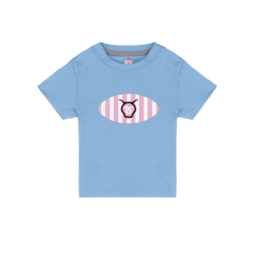Cantal Shop | TEE SHIRT MANCHES COURTES BEBE OVALE BLEU CIEL