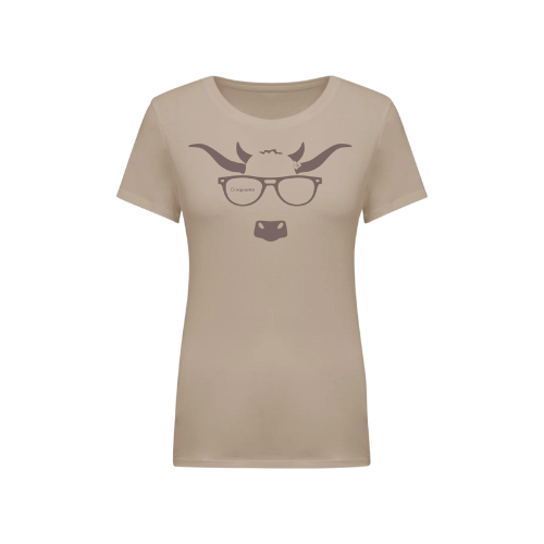 Cantal Shop | TEE SHIRT VACHE LUNETTE BEIGE