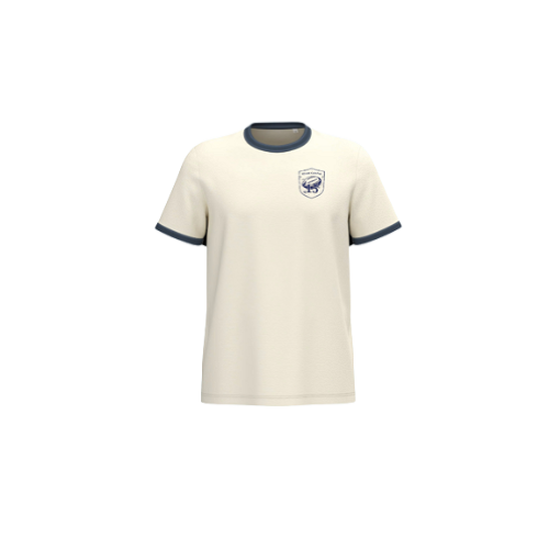Cantal Shop | TEE SHIRT COL BLEU TEAM CANTAL BEIGE