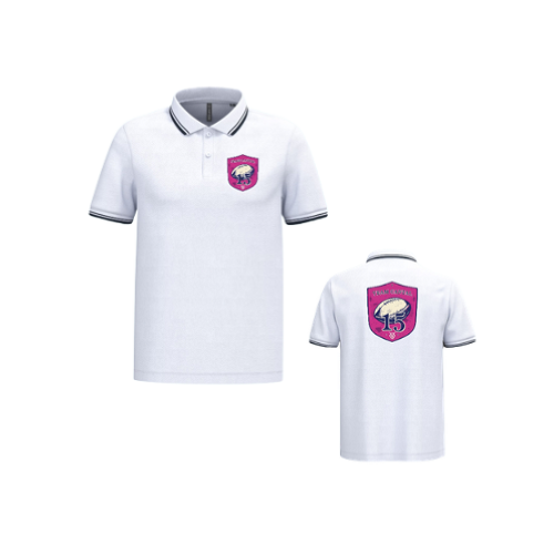 Cantal Shop | POLO MANCHES COURTES TEAM CANTAL BLANC