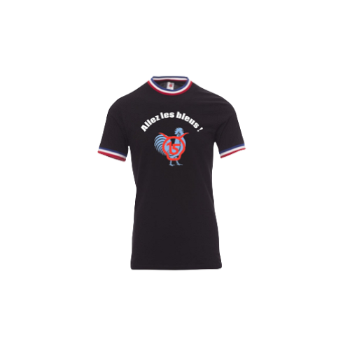 Cantal Shop | TEE SHIRT COL BBR ALLEZ LES BLEUS BLEU MARINE