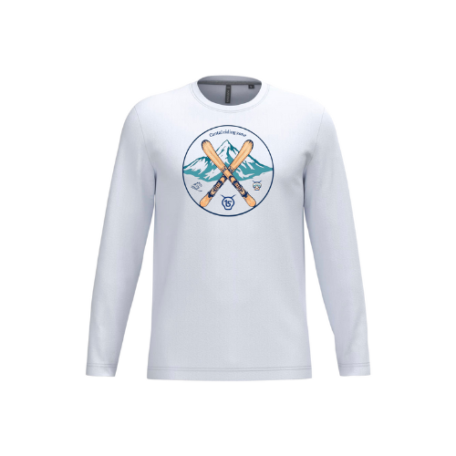 Cantal Shop | TEE SHIRT MANCHES LONGUES PATCH RD SKI BLANC