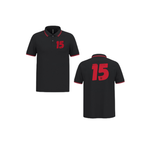 Cantal Shop | POLO MANCHES COURTES 15 COEUR ET DOS NOIR