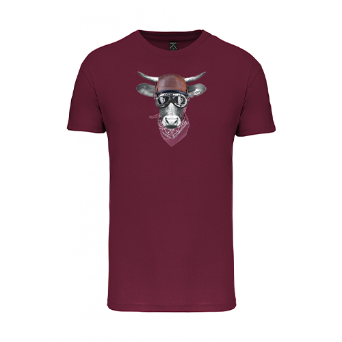 Cantal Shop |  - TEE-SHIRT ENFANT TÊTE CASQUE BORDEAUX