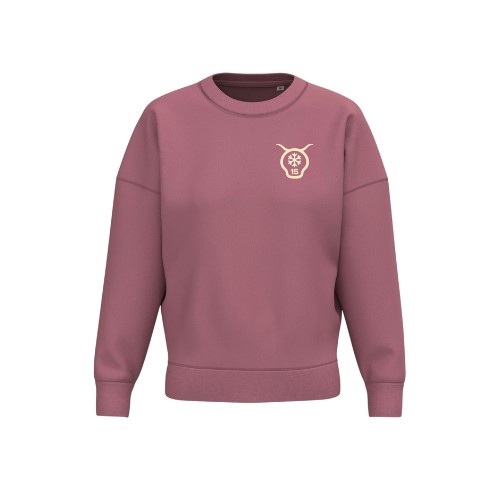 Cantal Shop | SWEAT COL ROND TETE FLOCON COEUR ROSE